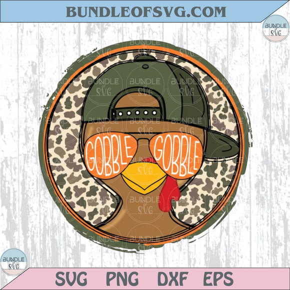 Boy Turkey Hat Camo Circle Gobble Gobble Png Thanksgiving Boy Png