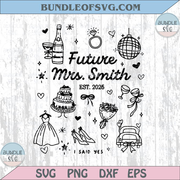 Bridal Shower Future Svg Personalized Custom Name Wedding Png