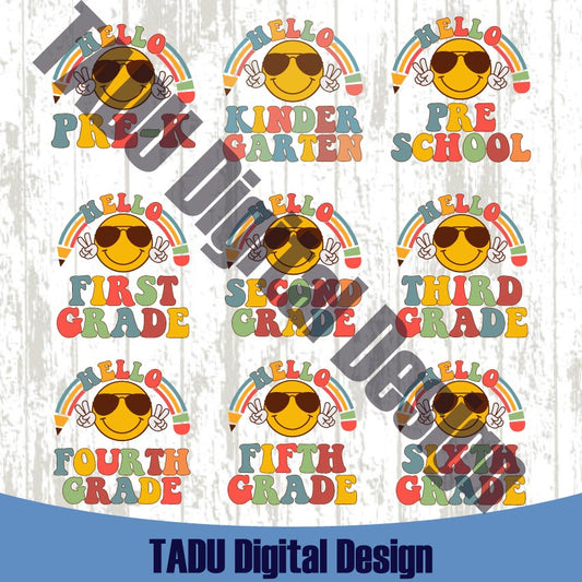 Bundle Back To School Svg Hello 1st Grade First Day Of School Svg