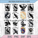 Bundle F-Caw-F Svg Funny Raven Png Gothic Crow Svg Trendy Png