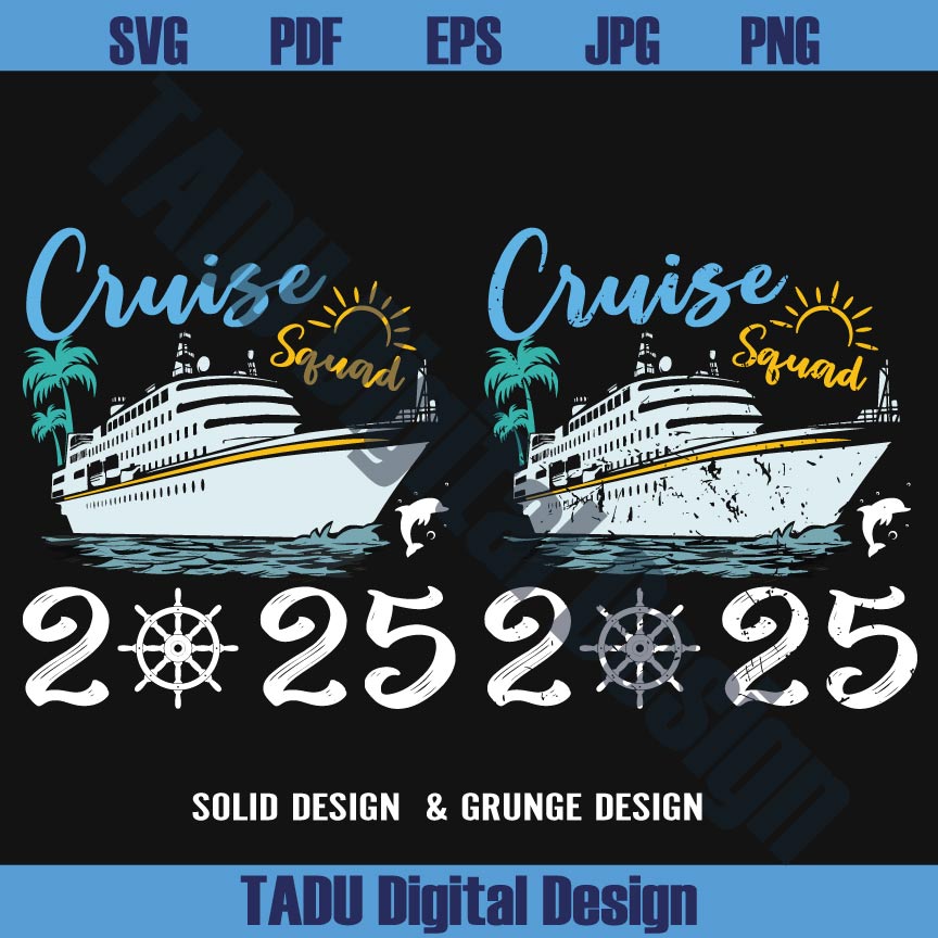 Custom Name Family Cruise Squad 2025 Svg Ship Family Vacation Png