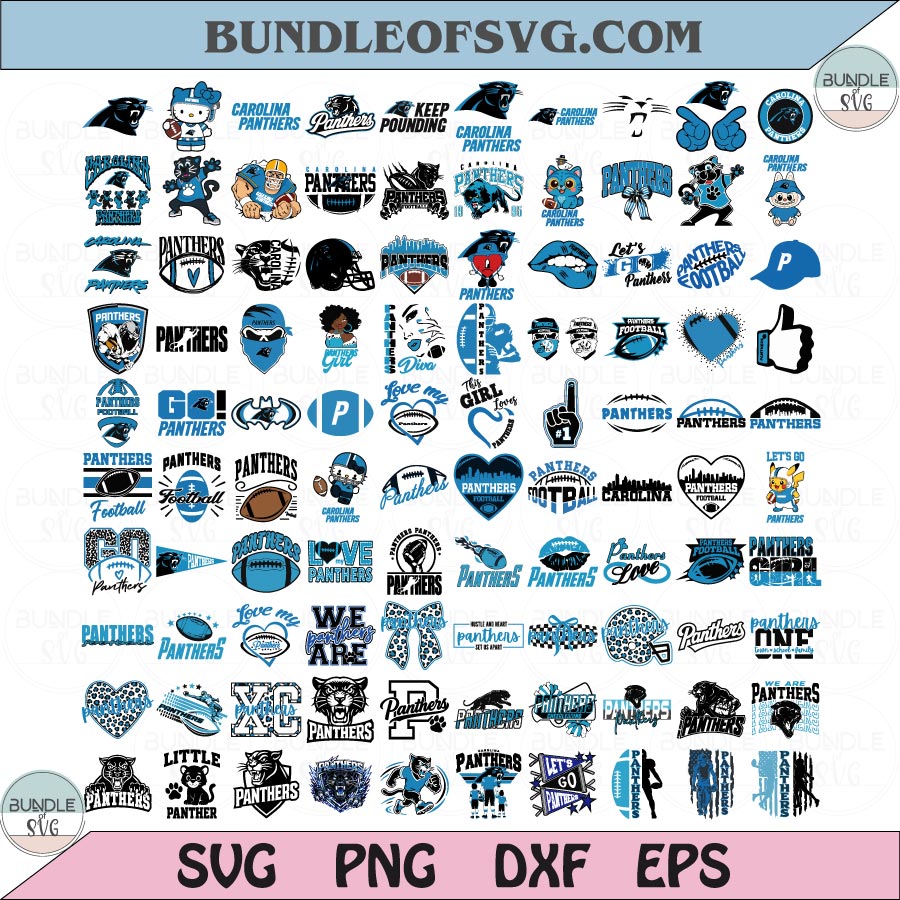 Carolina Panthers SVG Bundle Football Carolina Panthers Logo Svg