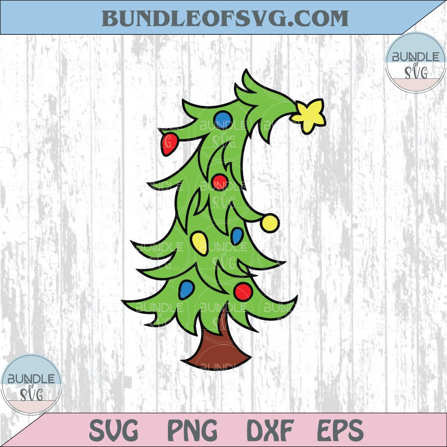 Cartoon Christmas Tree with The Grinch Hand Svg Xmas Cut File Cricut
