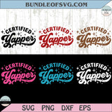 Certified Yapper Png Retro Preppy Trendy Funny Humor Quote Svg