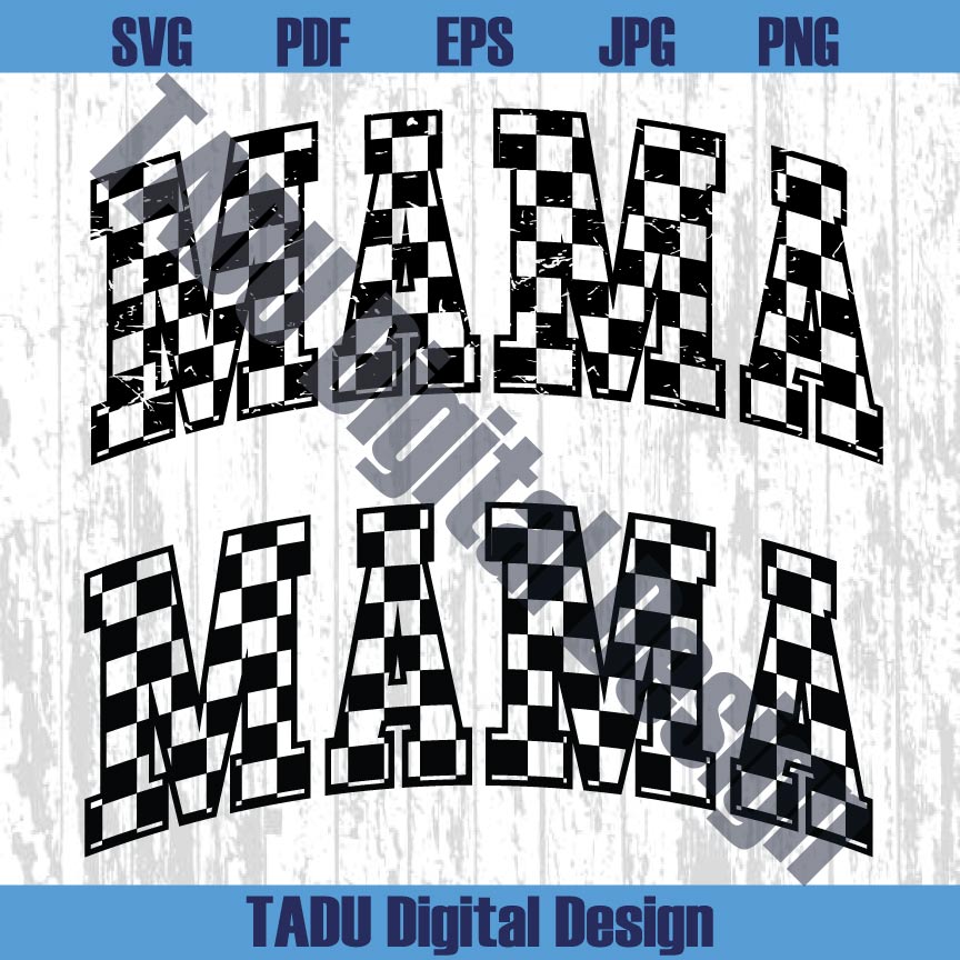 Checkered Mama Png Mother's Day Svg Varsity Grunge Mama Svg