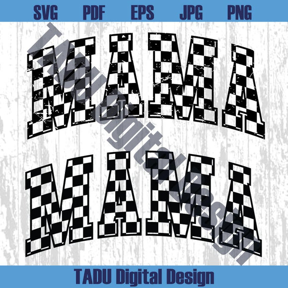 Checkered Mama Png Mother's Day Svg Varsity Grunge Mama Svg