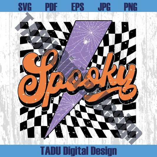 Checkered Spooky Png Halloween Png Spiderweb Lightning Spooky
