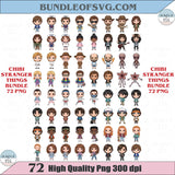 Chibi Stranger Things Png Clipart Bundle Chibi Stranger Png Set