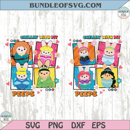 Chillin with My Peeps Disney Pincess Easter Bunny Png Girl Easter Png