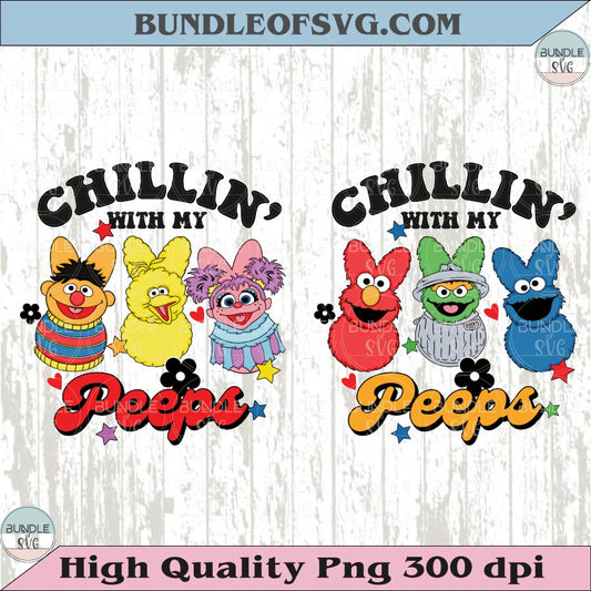 Chillin with My Peeps Sesame Street Png Easter Kids Easter Bunny Png