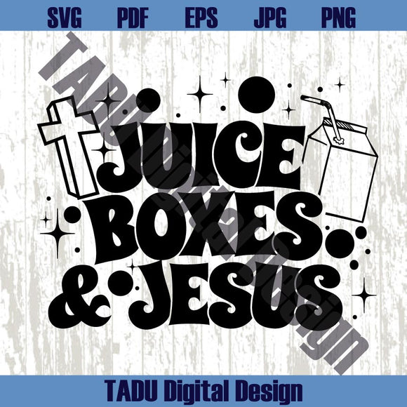 Christian Kids Svg Juice Boxes and Jesus Svg Sunday School Png
