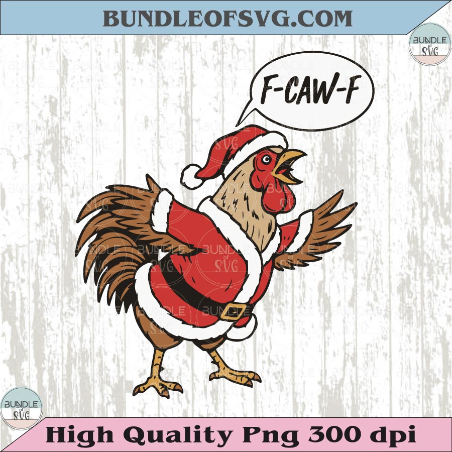 Christmas F Caw F Chicken Santa hat Png Christmas Chicken F Caw F