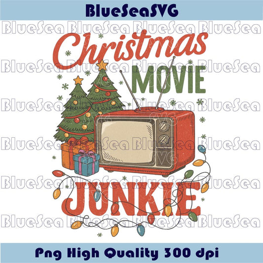 Christmas Movie Junkie Png Retro Christmas Png Funny Christmas Png