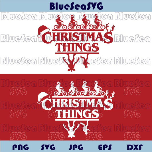 Christmas Things Svg Stranger Things Christmas Svg Upside Down