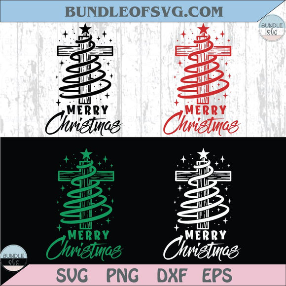 Christmas Tree Cross Svg Merry Christmas Cross Christmas Tree Png