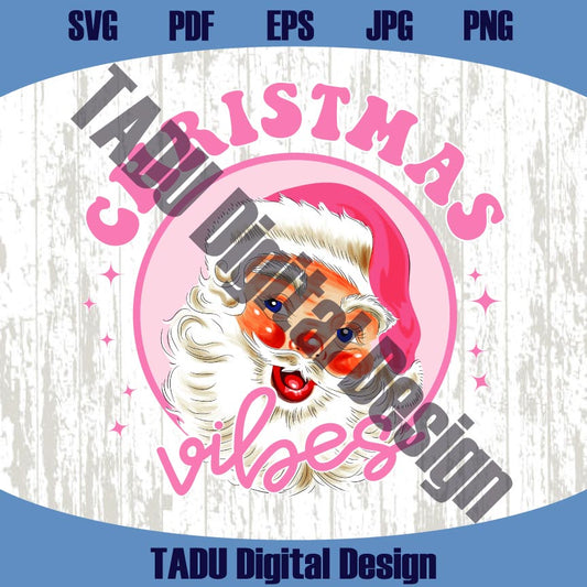 Christmas Vibes Png Pink Santa Pinky Girly Funny Christmas Png