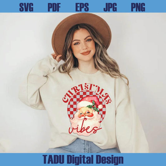 Christmas Vibes Santa Claus Png Trendy Girly Funny Christmas Png