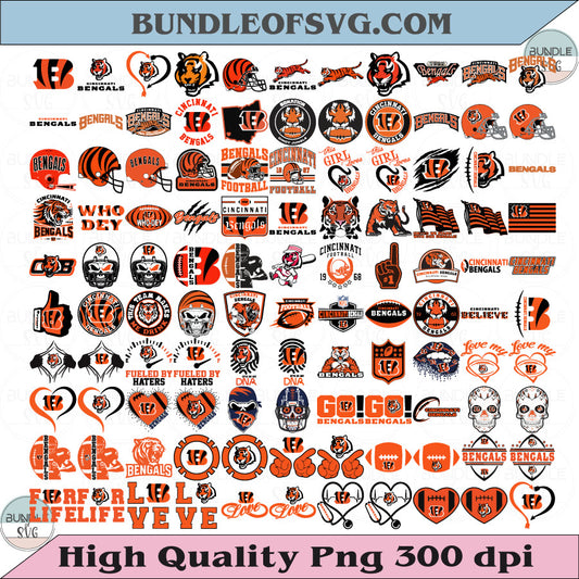 Cincinnati Bengals SVG Bundle Football Cincinnati Bengals Logo Svg Layered