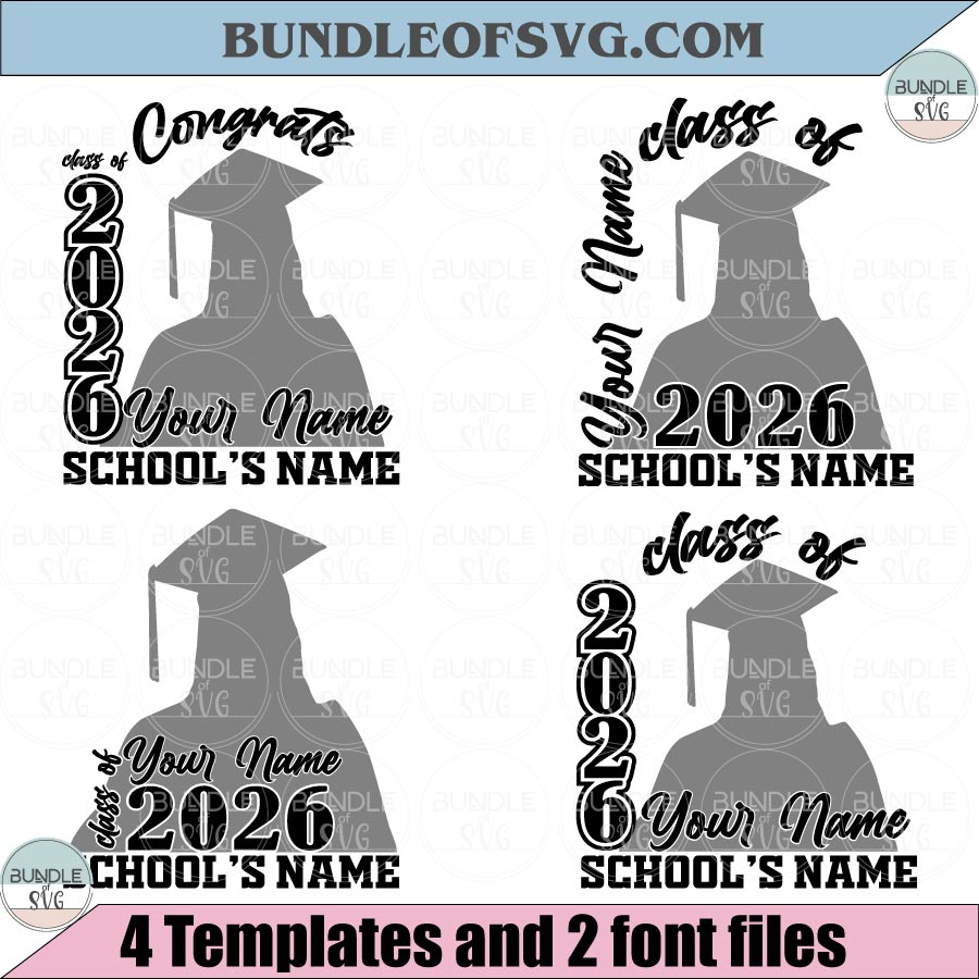Class of 2026 Personalized Graduation Png Custom Graduate Fan Png