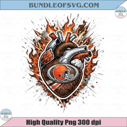 Cleveland Browns Heart PNG Football Browns Anatomical Heart Png