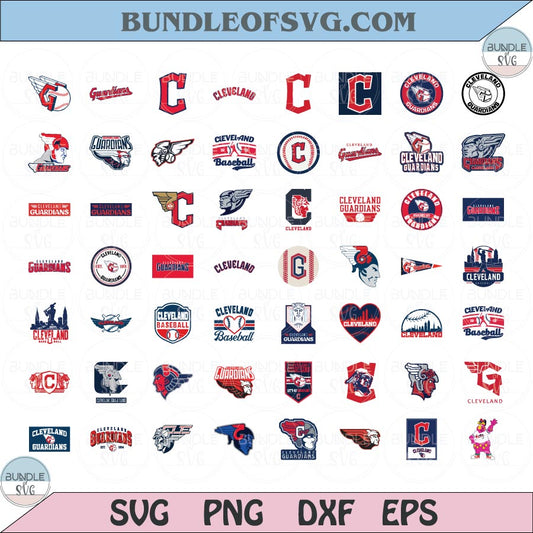Cleveland Guardians SVG Bundle Baseball Cleveland Guardians Logo Svg