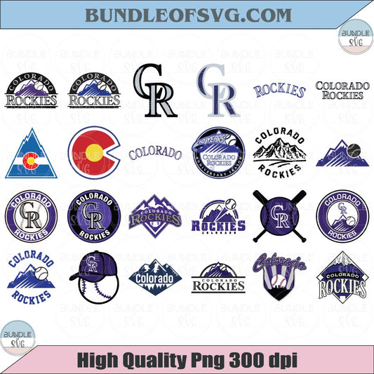 Colorado Rockies SVG Bundle Baseball Colorado Rockies Logo Svg