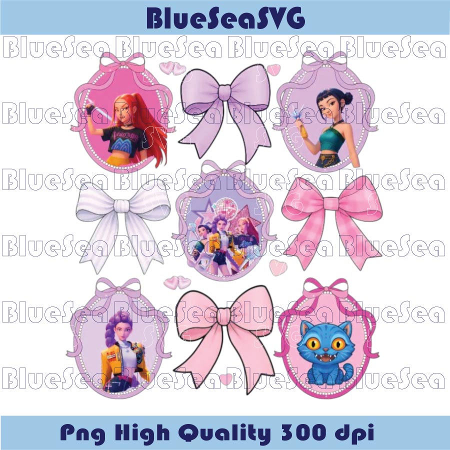Coquette Bow Huntrix Png KPop Demon Hunters Png Saja Girls Png