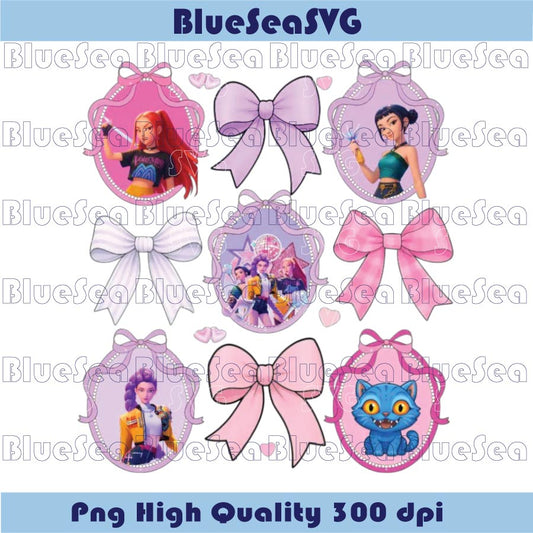 Coquette Bow Huntrix Png KPop Demon Hunters Png Saja Girls Png