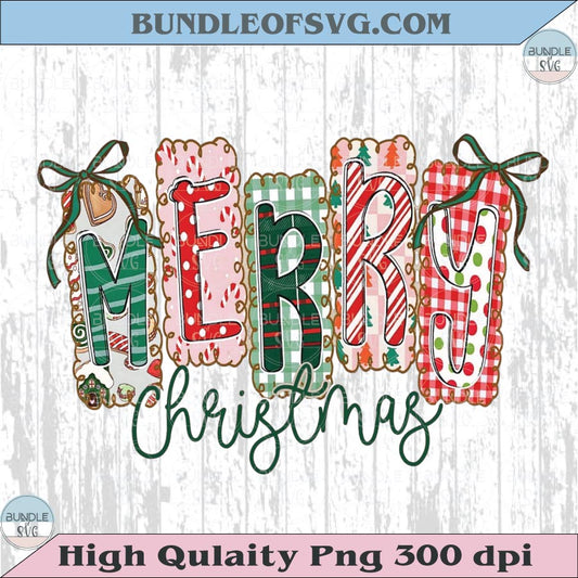Coquette Bow Merry Christmas Png Cute Preppy Merry Christmas Png