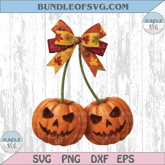 Coquette Pumpkin Cherries Png Halloween Coquette Bow Pumpkins
