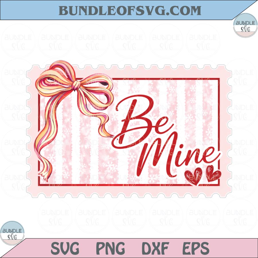 Coquette Valentines Be Mine Postage Stamp Png Heart Valentine Png