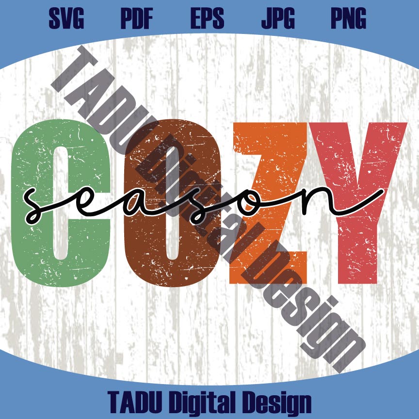 Cozy Season Png Retro Fall Svg Cozy Girl Svg Autumn Quote Png