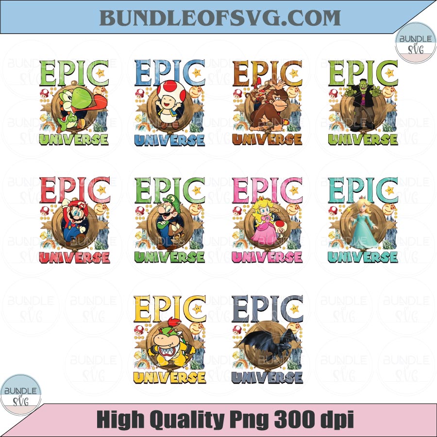 Custom Epic Universe Png Bundle Epic Universe Family Vacation Png