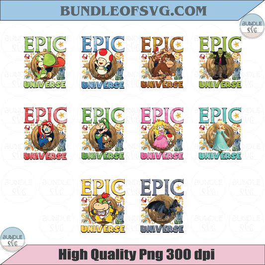 Custom Epic Universe Png Bundle Epic Universe Family Vacation Png