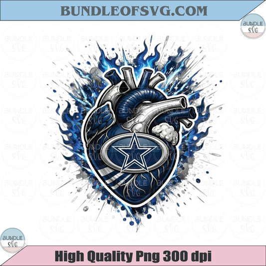 Dallas Cowboys Heart PNG Football Cowboys Anatomical Heart Png