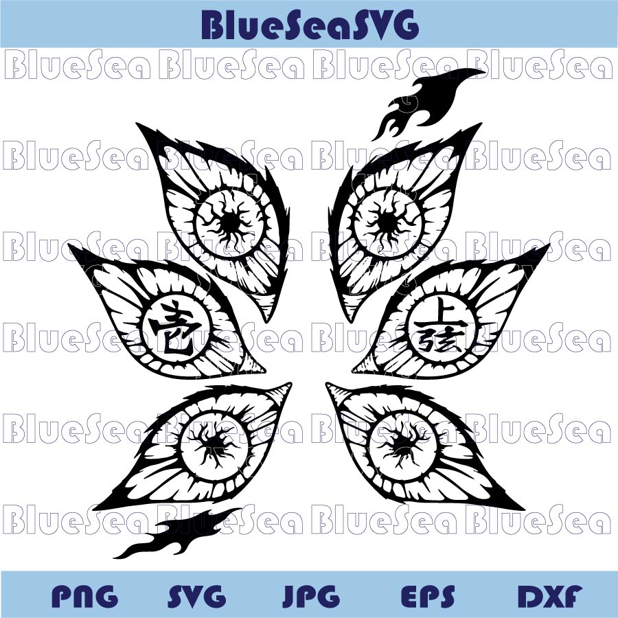 Demon Slayer Infinity Castle Png Kokushibo Eyes Svg Anime Lover Svg