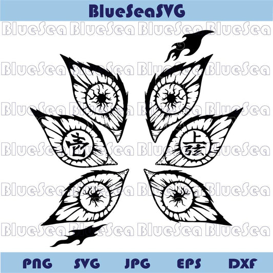 Demon Slayer Infinity Castle Png Kokushibo Eyes Svg Anime Lover Svg