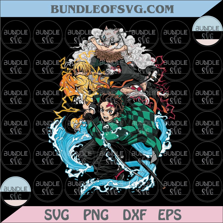 Demon Slayer Png Tanjiro Nezuko Zenitsu Inosuke Demon Slayer Png