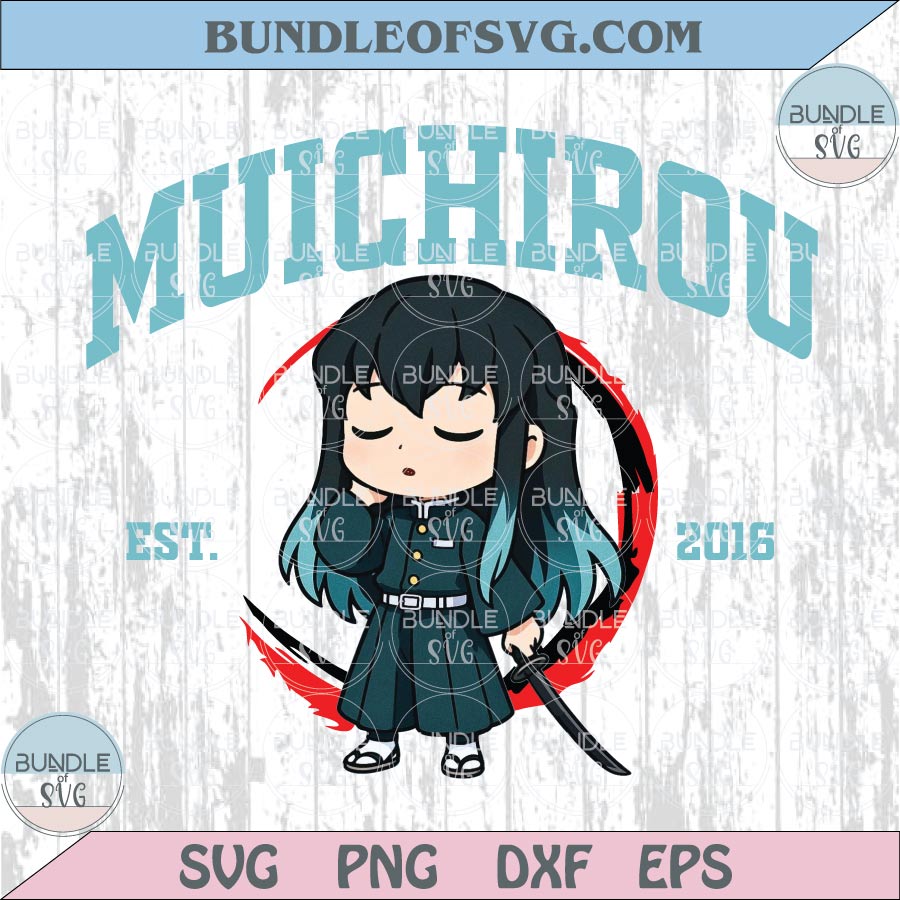 Demon Slayer Svg Muichirou Png Infinity Castle Svg Anime Lover Png
