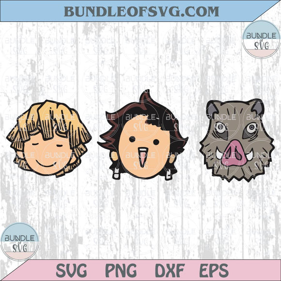 Demon Slayer Team Png Tanjiro Zenitsu Inosuke Svg Demon Slayer Svg