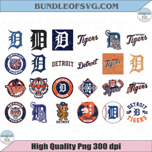 Detroit Tigers SVG Bundle Baseball Detroit Tigers Logo Svg Layered