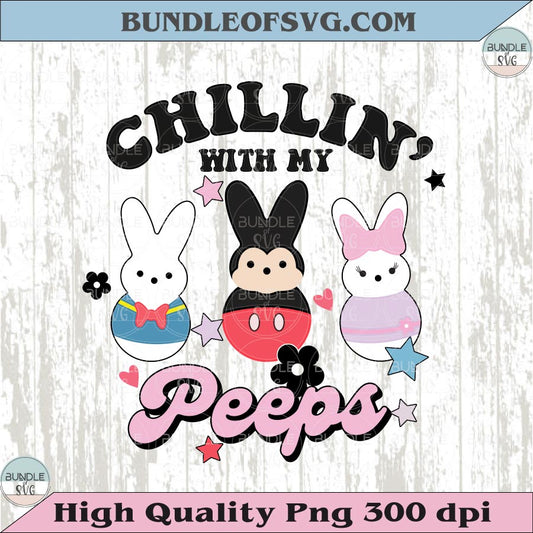 Disney Mickey Chillin With My Peeps Png Minnie Bunny Easter Png