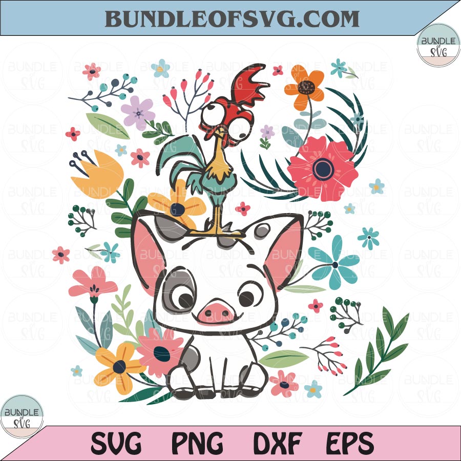 Disney Moana Png Hei Hei and Pua Floral Png Moana Princess Png