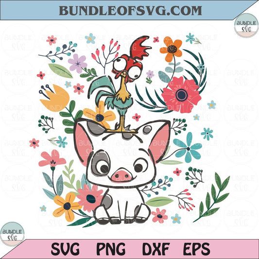 Disney Moana Png Hei Hei and Pua Floral Png Moana Princess Png