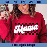 Distressed Retro Mama Checkered Png Grunge Checkered Mama Svg