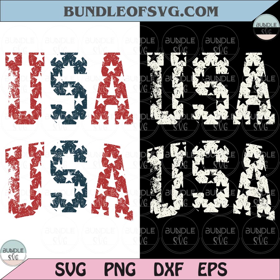 Distressed USA Svg Grunge USA Png Patriotic Shirt Design 4th Of July