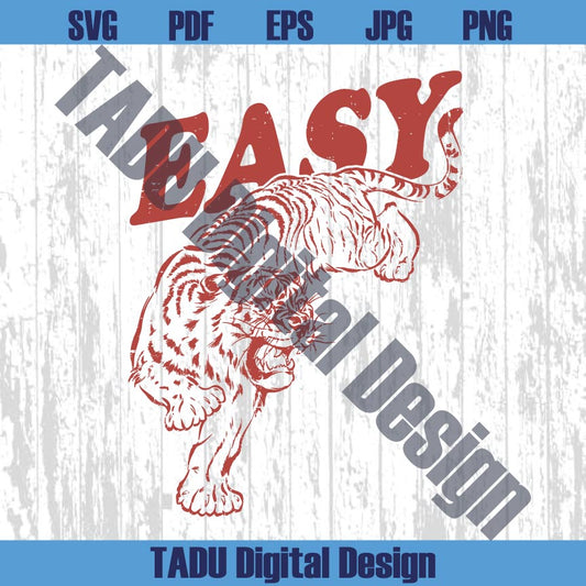 Easy Tiger Svg Retro Graphic Png Hippie Svg Trendy Svg Indie Png
