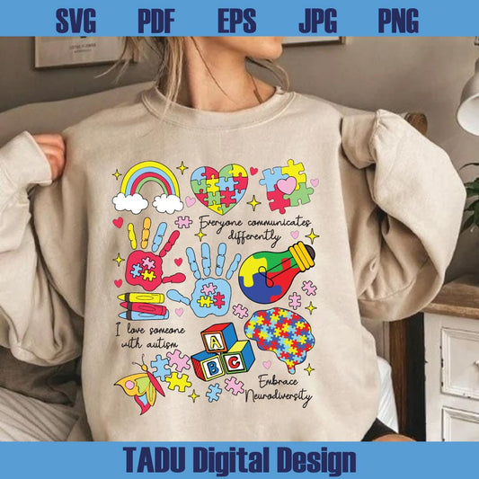 Everyone Communicates Differently Png Autism Month Png Autism Png