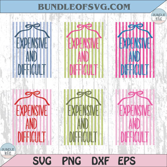 Expensive and Difficult Svg Striped Postage Stamp Preppy Coquette