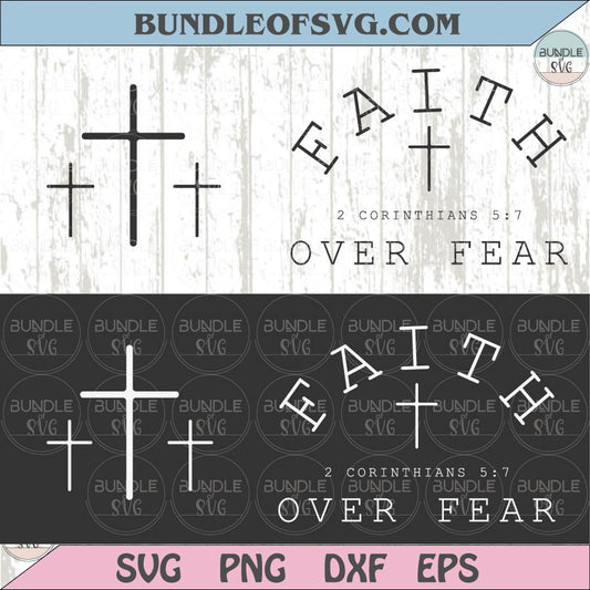 Faith over Fear Svg Cross Christian Svg Minimal Svg Inspirational Svg